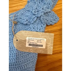 NWT MESHKI Skye Floral Crochet Tie Up Bikini‎ Bottom Blue Size L thumbnail 2