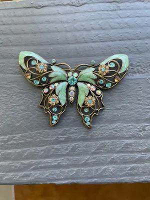 Vintage Nina Ricci for Avon Enamel Butterfly Brooch thumbnail 5
