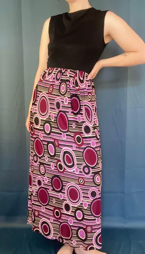 Vintage 70s Psychedelic Maxi Dress thumbnail 1