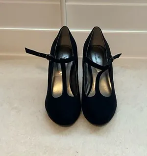 Worthington Black Mary Jane Heels with Ankle Strap thumbnail 1