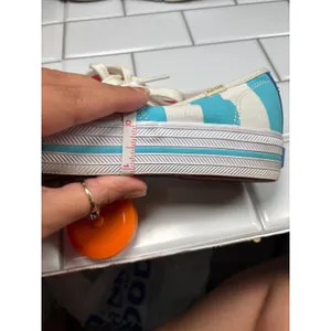 Keds X Kate Spade Cabana Stripe Platform Sneakers Women 7 White‎ Blue Nautical thumbnail 14