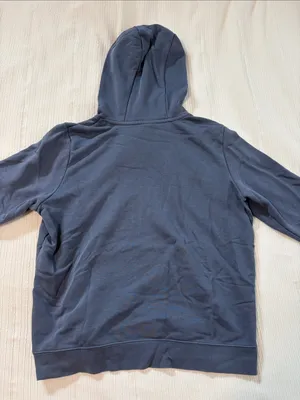 Nike Slate Blue Hooded Pullover with White Logo thumbnail 3