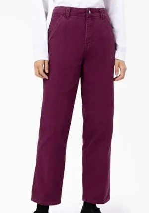 NWT Dickies Duck Canvas trousers in burgundy thumbnail 2