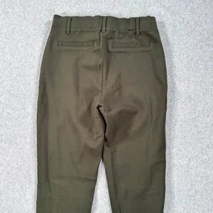 Quince Ponte Straight Leg Pant Women's X-Small Petite Olive Green Pull On thumbnail 7