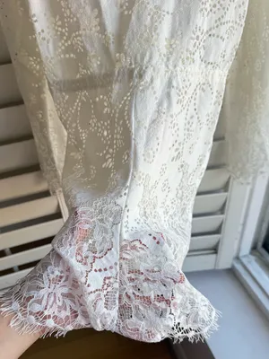 For Love And Lemons White Lace Deep V Romper thumbnail 5