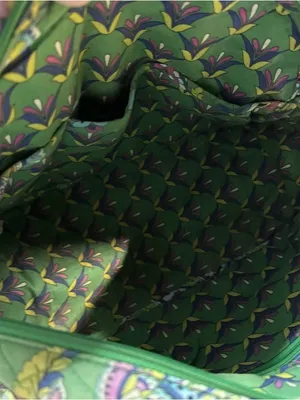 Vera Bradley Emerald Floweral Paisley Bowler Bag/Purse thumbnail 3