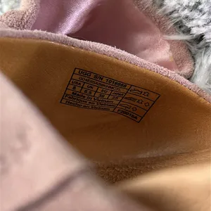 NWOT UGG Pink and Tan Slippers with Suede Bows thumbnail 7