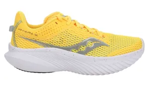 Saucony Kinvara 14 Running Shoes Yellow Mesh Silver Logo Sneakers Size 8.5 thumbnail 1