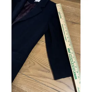 Louben‎ Open Front Black Blazer Jacket Sweater Size 4 Career Designer Luxury VTG thumbnail 11
