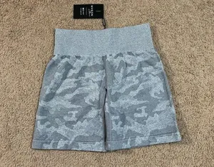 NVGTN NWT Seamless Shorts Size Medium Gray Camo thumbnail 2