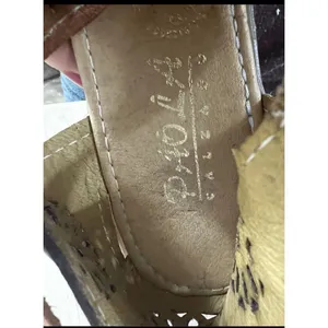 Frida Kahlo Huarache Sandals Womens Size 6 Brown Leather Mexican Ankle Strap thumbnail 8