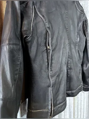 BLACK BRAND LEATHER MOTORCYCLE JACKET WOMEN'S CHARMER BLACK SIZE S/M Ret. $300 thumbnail 8