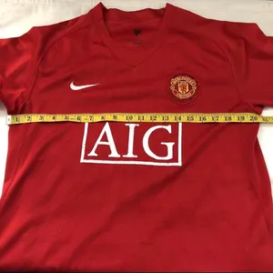 Rooney #10 AIG Manchester United Red Devil 2007-08 Jersey Soccer Football Nike Sz M Some wear as pictured thumbnail 5