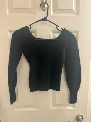 Madewell Black Sweater Top thumbnail 2