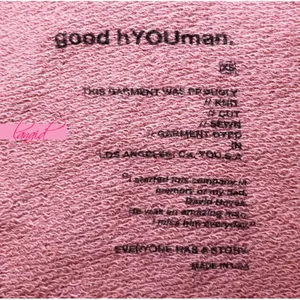 Good hYOUman Woman Up Lace-Up Hoodie Corset Asymmetric Heathered Pink Oversized thumbnail 9