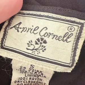 Vintage‎ April Cornell Maxi Dress Small Minimalist Black Whimsygoth Witchy Goth thumbnail 6