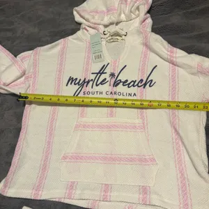 Saltwater Myrtle Beach Pink Stripe Hoodie Shorts Set Medium thumbnail 15