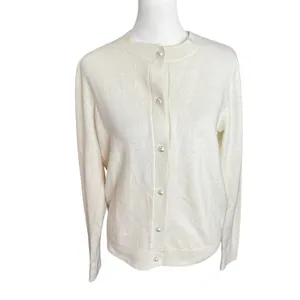 Hill House Audrey Merino Wool Cardigan Pearl Buttons Cream XS thumbnail 3