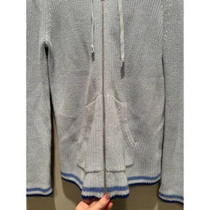 Lands End Women's Blue Full Zip Hooded Cotton Sweater Size‎ XS thumbnail 4