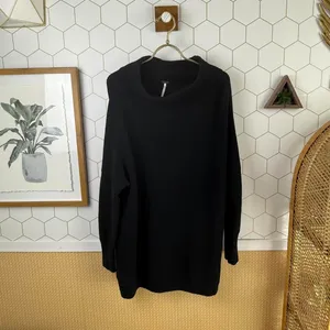 Free People Black Oversized Ottoman Slouchy Ribbed Tunic Sweater - Size - Small thumbnail 2