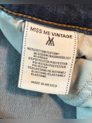 Miss Me Vintage Skinny Rose Embroidered Denim Jeans Floral Y2K thumbnail 5