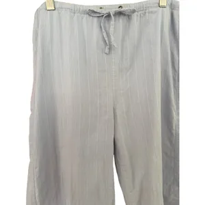 Jockey Women's Pajama Pants Medium Light Blue 100% Cotton Drawstring Sleep Pants thumbnail 4