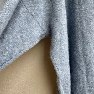 Madewell 100% Cashmere Relaxed Quite Luxury Henley Pullover River Blue Size XL thumbnail 8