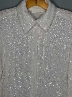 Idem Ditto Sequin White Dress nwt thumbnail 3