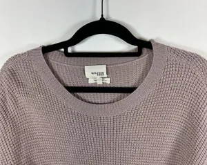 Aritzia x Wilfred Free Sweater Women Small Purple Pink Wool Cropped Italian Yarn thumbnail 3