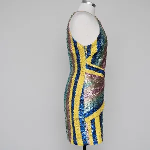One‎ 33 Social. Sequin multicolor cocktail dress. Pink thumbnail 5