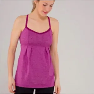 Lululemon Bulerias in Heathered Regal Plum/Dewberry Drawstring Waist Tank thumbnail 2