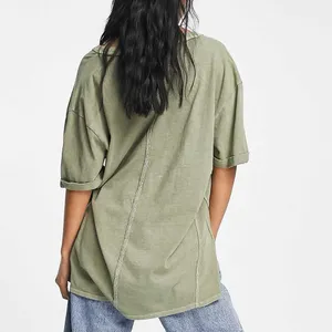Free People Slouchy V-neck T-shirt in Khaki, Size M NEW w/Tag thumbnail 4