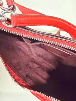 Coach Georgie Red Satchel Leather Crossbody Bag 5500 thumbnail 6