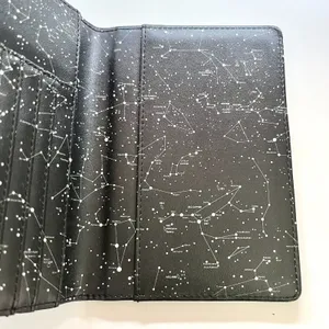 astronomy-themed constellation passport cover Black White Multi Compartment thumbnail 2