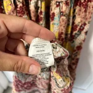 Abel the Label Floral boho Tiered Smocked Maxi dress size XS thumbnail 6