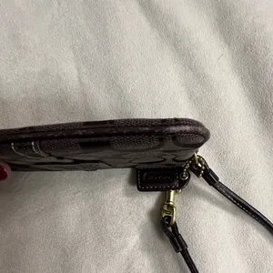 Coach Brown Signature Wristlet with Gold Hardware thumbnail 7