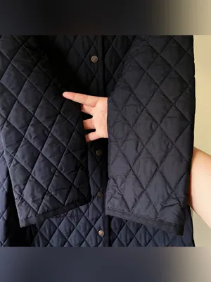 Weekend‎ MaxMara Long Quilted Hooded Puffer Coat Black 4 EUC thumbnail 3