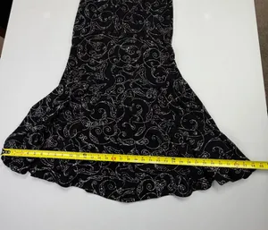 Vintage Jessica McClintock Millennium Black Silver Glitter Backless Fishtail Gow thumbnail 8