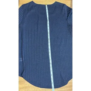 Storybuk Knit Small Ladies Navy Ribbed Short Sleeve Top thumbnail 7