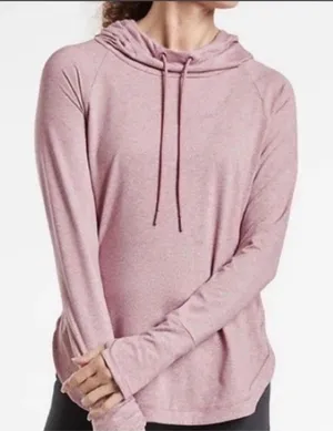 Athleta uptempo hoodie sweatshirt Size Medium mauve Gorpcore Lounge Activewear thumbnail 1
