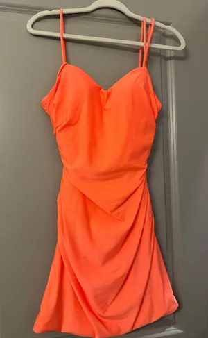 Orange homecoming dress thumbnail 1