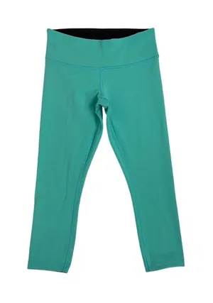 Lululemon Wunder Train Teal Green High-Rise Crop Athletic Leggings Size 6 thumbnail 1