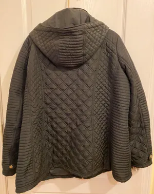 Weatherproof Black Quilted Hooded Jacket thumbnail 2
