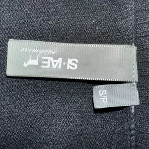 SI-IAE Cashmere Black Sweater With Criss Cross Faux‎ Suede L/S EUC Size Small thumbnail 8