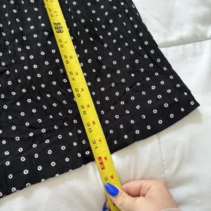 Vintage Maxi‎ Skirt Womens 6 Fairy Whimsy Hippie Polka Dot Black 90s Y2K Grunge thumbnail 5