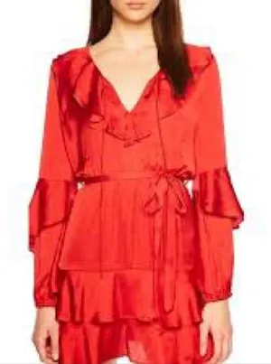 Bardot Donna Tiered Charmeuse Dress‎ size medium NWT thumbnail 1