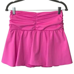Year of Ours‎ Court Skort Hot Pink Ruched Athletic Tennis Pickleball Golf M thumbnail 2