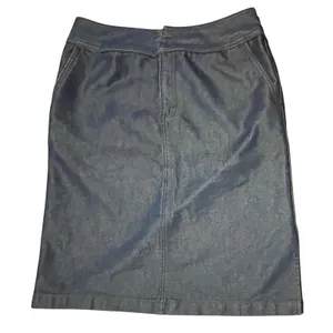 Vintage‎ Levis Red Tab Denim Skirt Dark Wash Y2K Pencil Skirt 10 MS 95729-2417 thumbnail 8