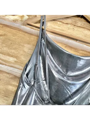 Rare London Urban Outfitters backless metallic formal dress size M thumbnail 8