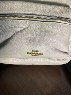 Coach Mini Charlie Pebbled Leather Backpack in Cream with Gold Hardware thumbnail 3